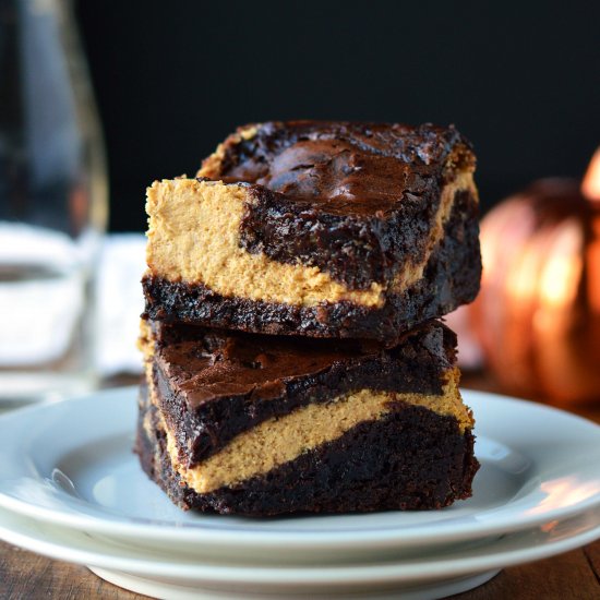 Pumpkin Cheesecake Brownies