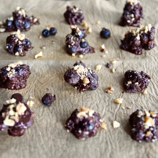 Chocolate Blueberry Nut Clusters