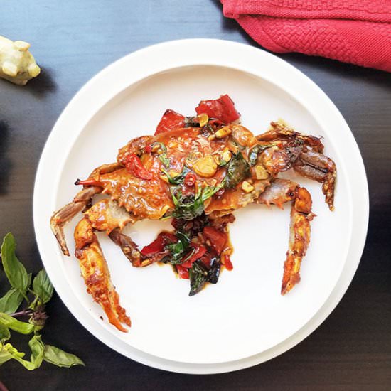 Chili Garlic Basil Fried Crab