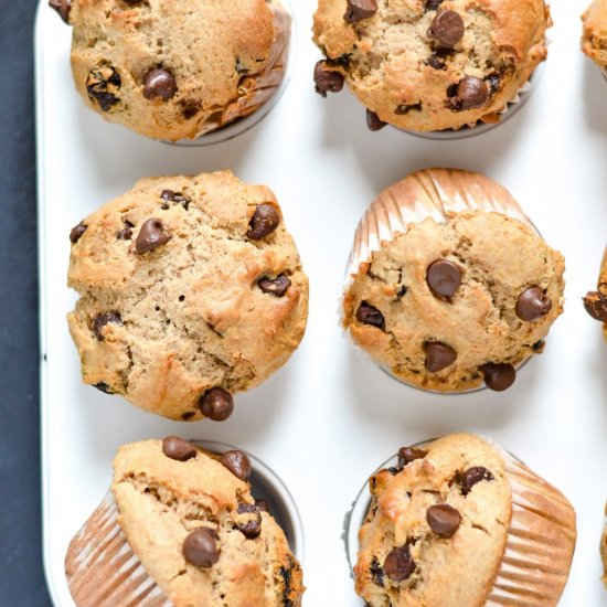 Whole Wheat Chocolate Cherry Muffin