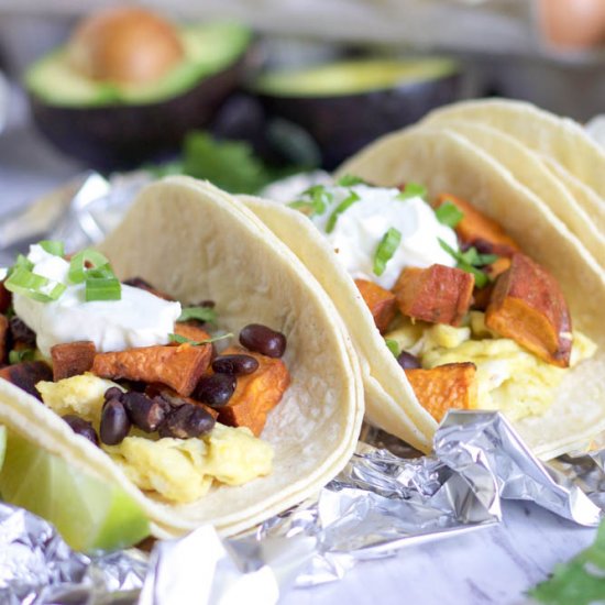 Sweet Potato Hash Breakfast Tacos