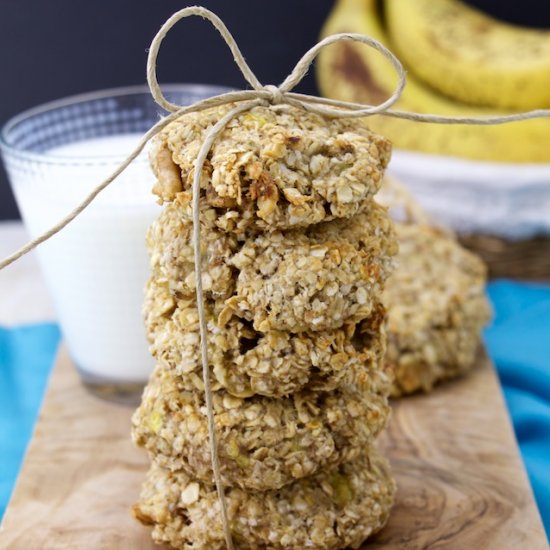 Banana, walnut and maple Cookies