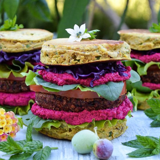 Chickpea flour burger buns