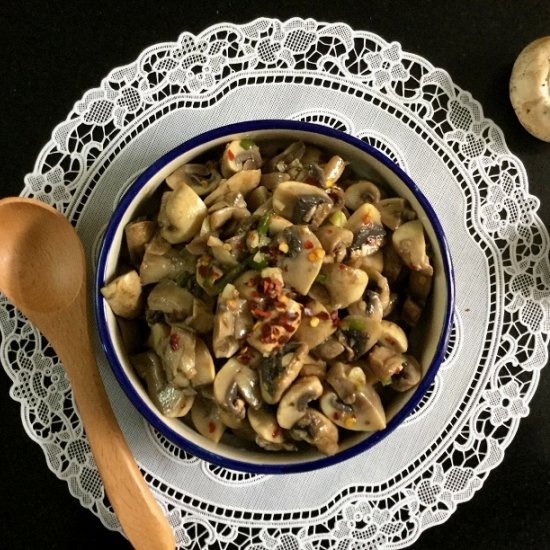 Tangy Marinated Mushroom Salad