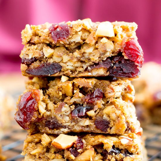 Cranberry Almond Oatmeal Bars