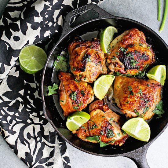 Crispy Skillet Garlic Chicken