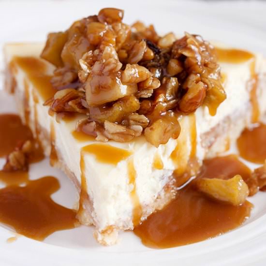 Salted Caramel Apple Cheesecake