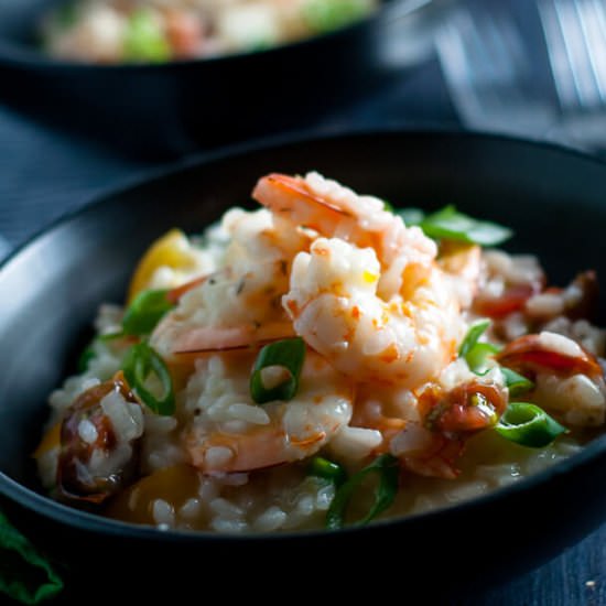 Garlic Prawn and Tomato Risotto