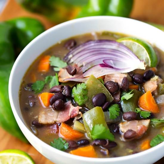 Hatch Green Chile Black Bean Soup