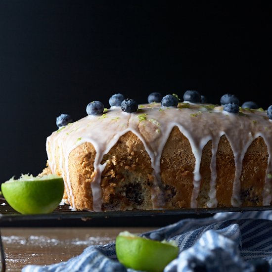 Vegan Lime and Blueberry ‘mmm’ Cake