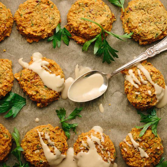 Vegan GF Pumpkin Lentil Falafel