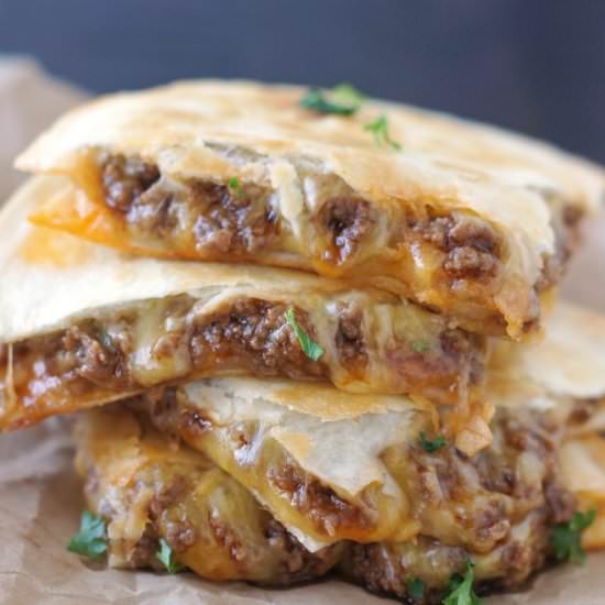 Sloppy Joe Quesadillas