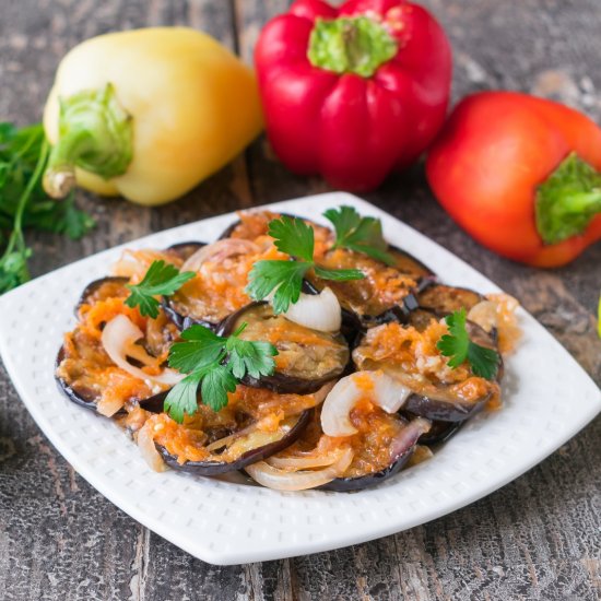 Korean eggplant with vegetables