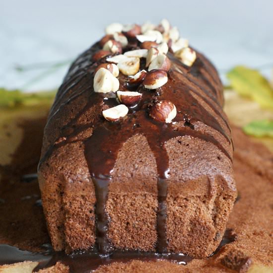 Cocoa cake with hazelnuts