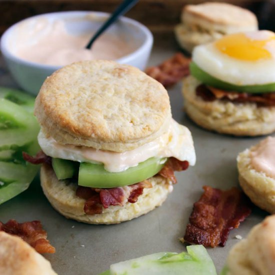 Green Tomato Biscuit Sandwiches