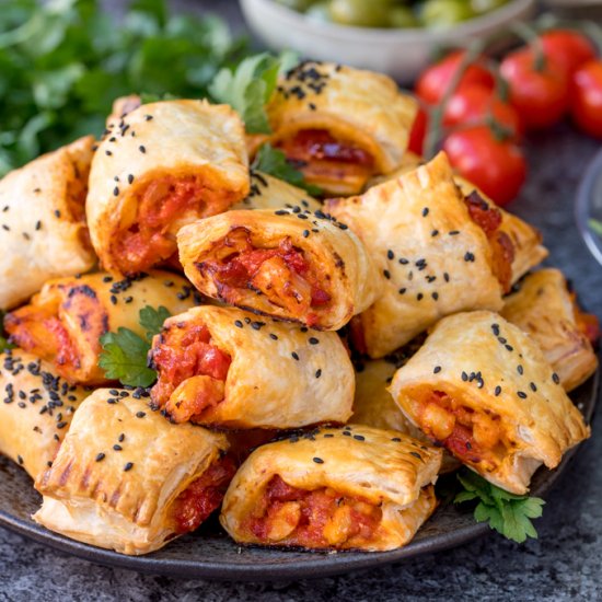 Chicken Chorizo Puff Pastry Rolls