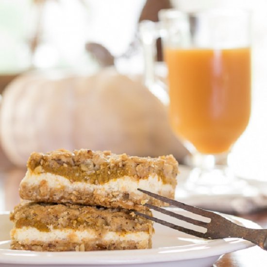 Pumpkin Cheescake Bars