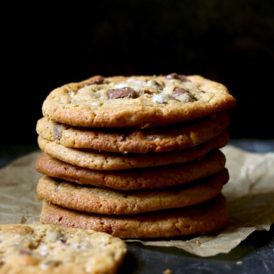 Peanut butter chocolate chip cookie