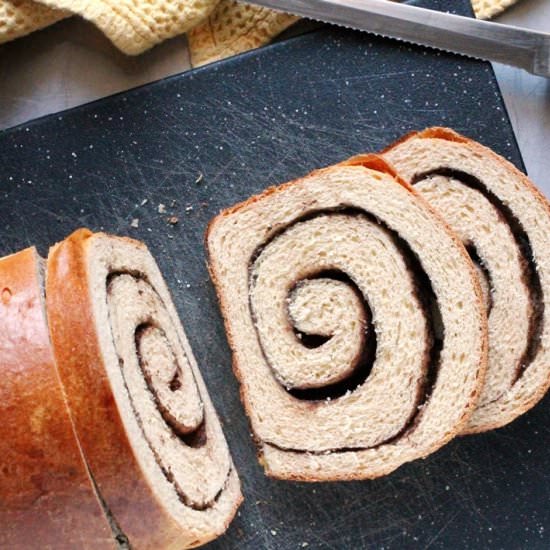 Peanut Butter Chocolate Swirl Bread