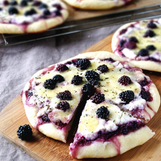 Blackberry ricotta pizza