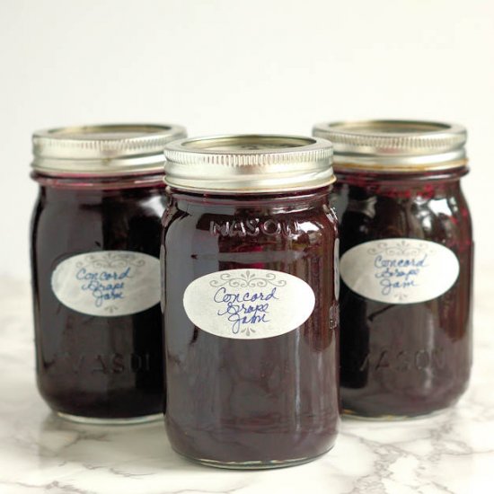 Concord Grape Jam with Vanilla