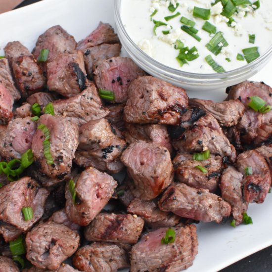 Steak Bites with Blue Cheese Sauce