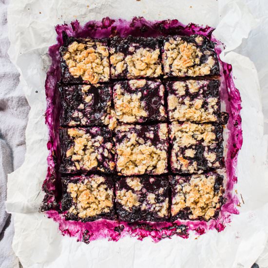 Healthier Blueberry Bars