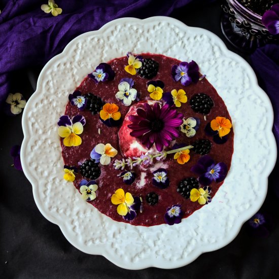 Blackberry Lavender Dessert Soup