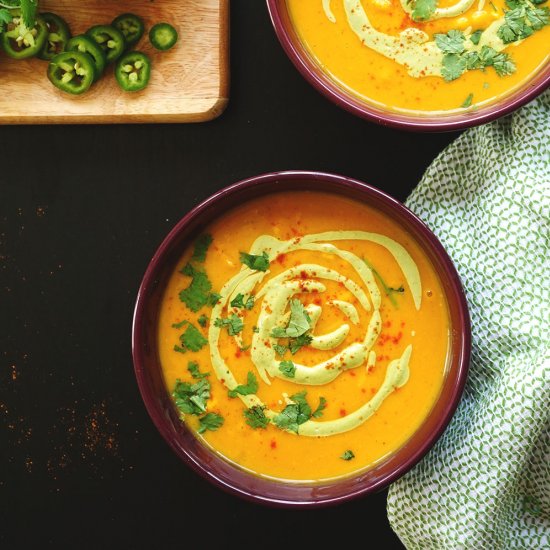 Roasted Butternut Squash&Corn Soup