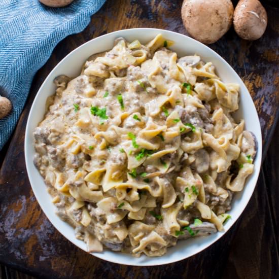 Ground Beef Stroganoff