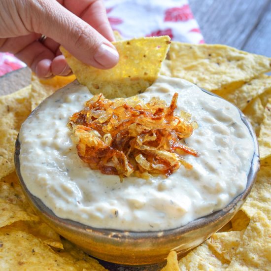 Creamy Vegan Garlic Onion Dip