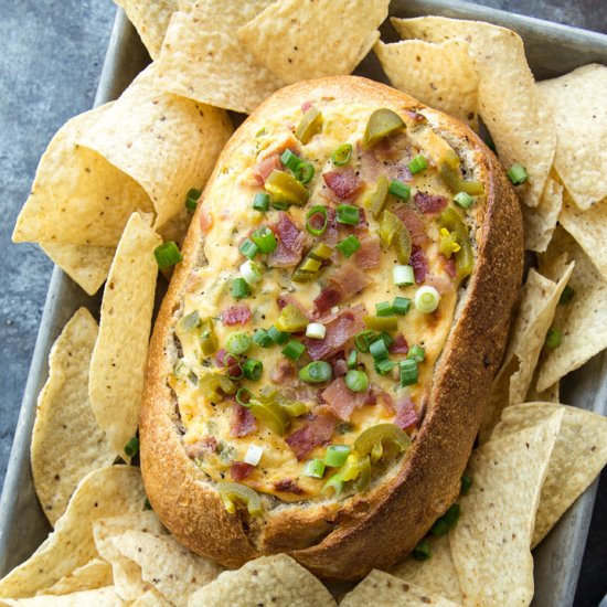 Cheddar Bacon Jalapeno Baked Cheese