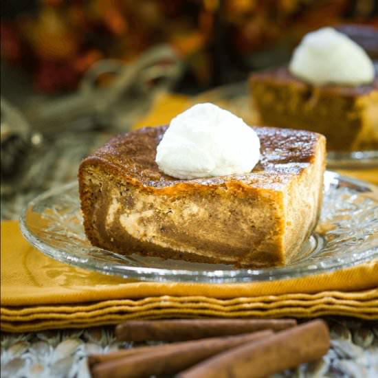 Pumpkin Cheesecake Swirl Bars