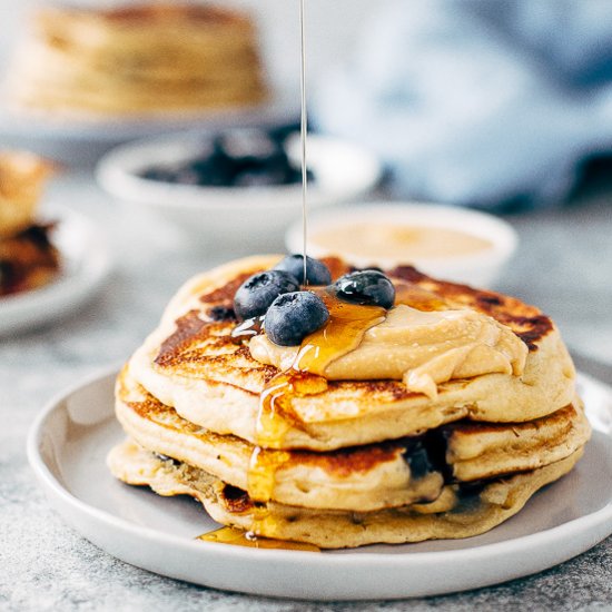 Blueberry Peanut Butter Pancakes