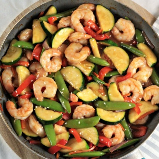 Ginger Teriyaki Shrimp Stir Fry