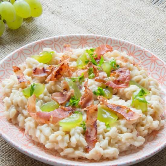 Grape Risotto with Blue Cheese