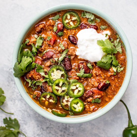 Crockpot Turkey Chili