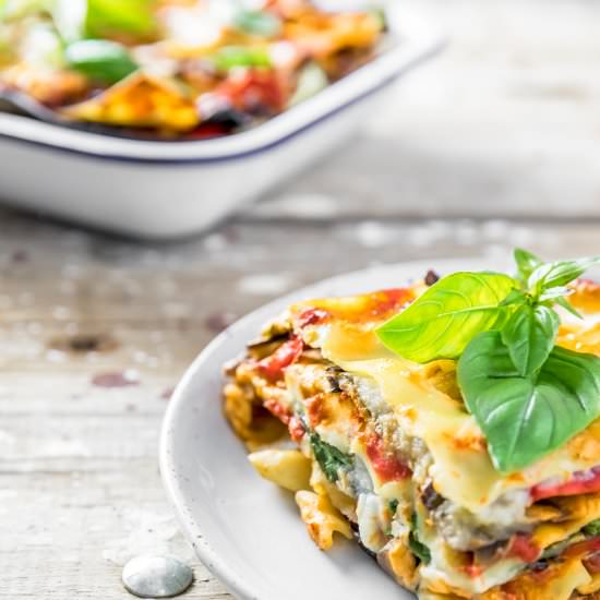 Vegan Lasagna with Cauliflower Béchamel