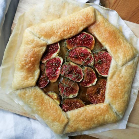 Fig, Salted Caramel and Thyme Tart