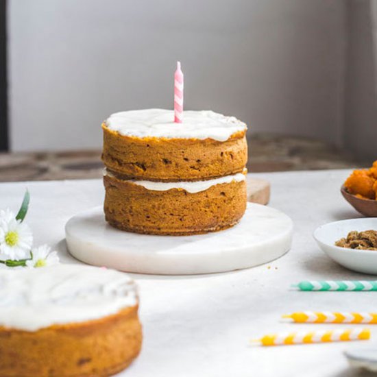 Vegan Pumpkin Dog Cake