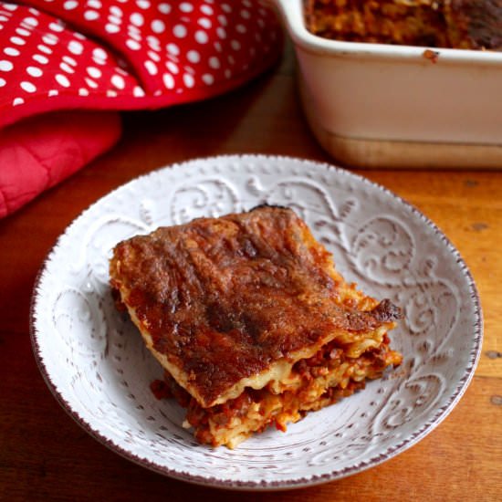 Simple Vegetarian Lasagne