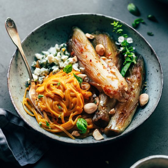 Caramelized Endives & Pumpkin Pasta