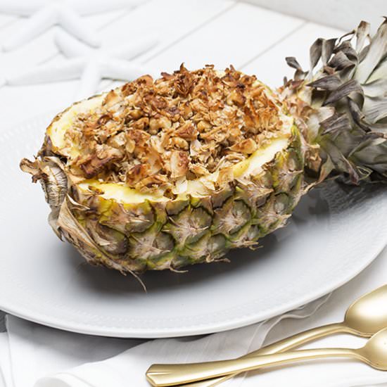 Baked Coconut Pineapple Boat