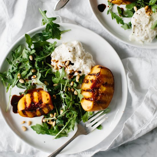 Grilled Peach and Burrata Salad