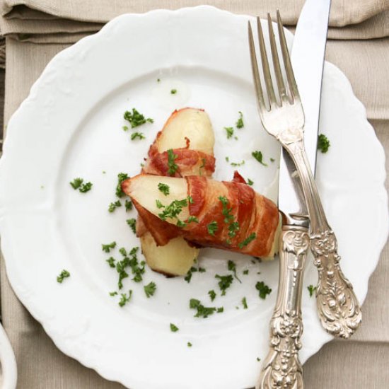 Bacon Wrapped Potato Wedges