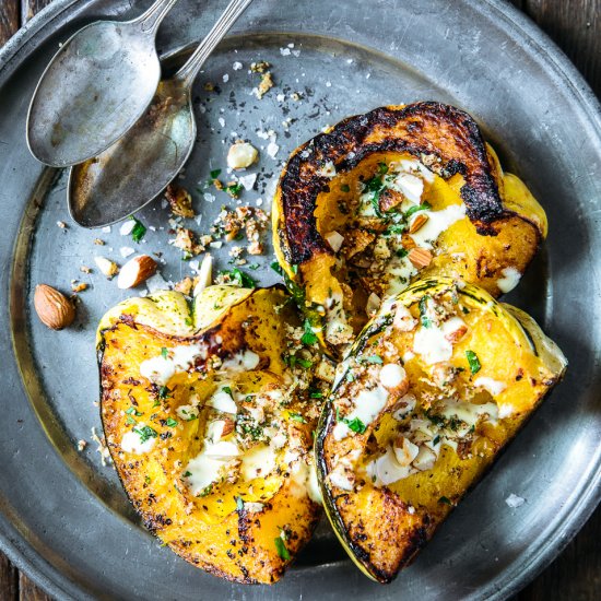 Acorn Squash with Aioli & Picada