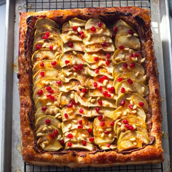 Apple Pomegranate Tart