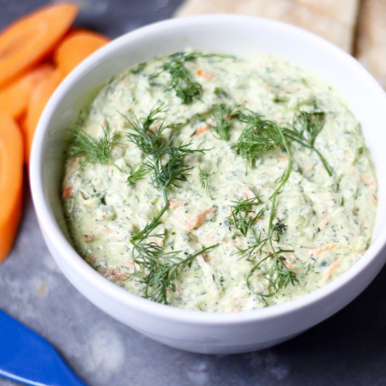 Dilled Veggie Goat Cheese Spread