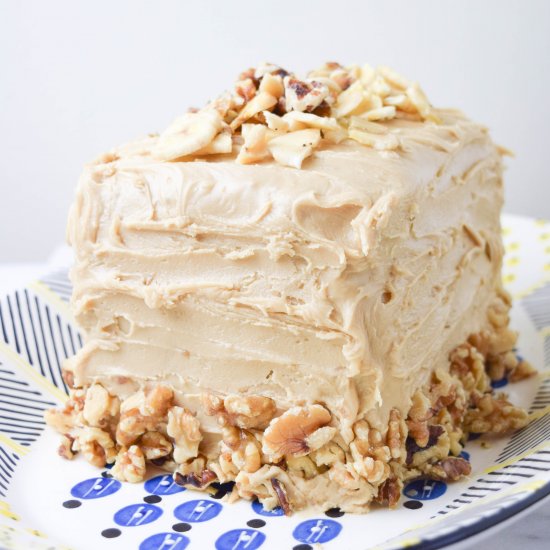 Banana Cake with Caramel Icing