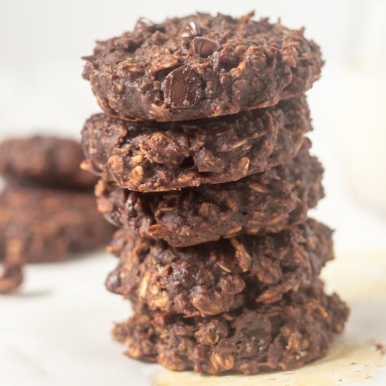 Double Chocolate Oatmeal PB Cookies